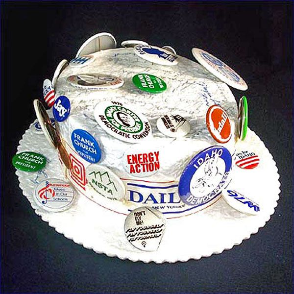 1976 Democratic Convention Autographed Hat Jimmy Carter Political Campaign Pins Clearance #9
