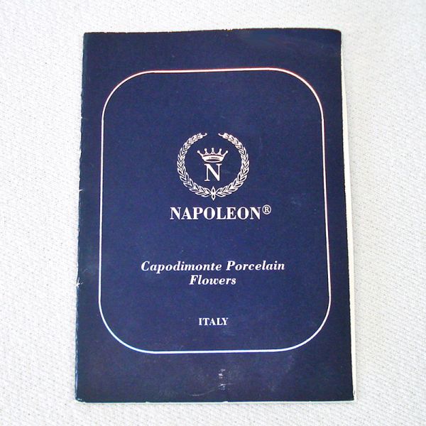 Pair Capodimonte Napoleon Porcelain Roses Clearance #5