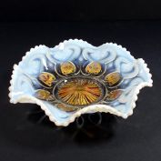 Northwood Dugan Cashews Opalescent Goofus Bowl Clearance