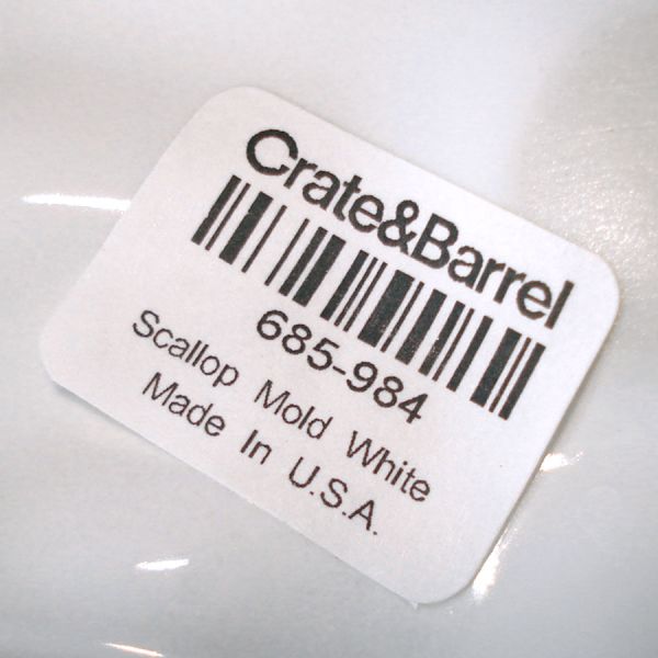 Hartstone Scallop Star Mold White Ceramic Crate and Barrel Clearance #3