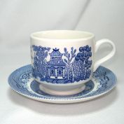 Churchill Blue Willow Cup and Saucer Set