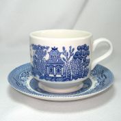 Churchill Blue Willow Cup and Saucer Set Clearance