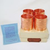 Coppercraft Guild Engraved Copper Napkin Rings Boxed Set