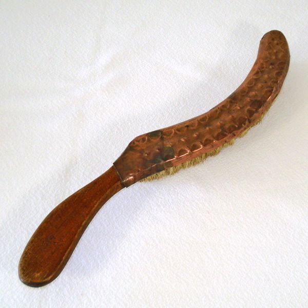 Antique Art Nouveau Copper Crumb Tray Brush Set #3