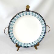 Antique English Copper and Transferware Ceramic Warming Plate