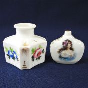 Two Antique French Porcelain Perfume Bottles Clearance