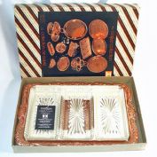 Copper and Glass Relish Serving Tray In Original Box Clearance