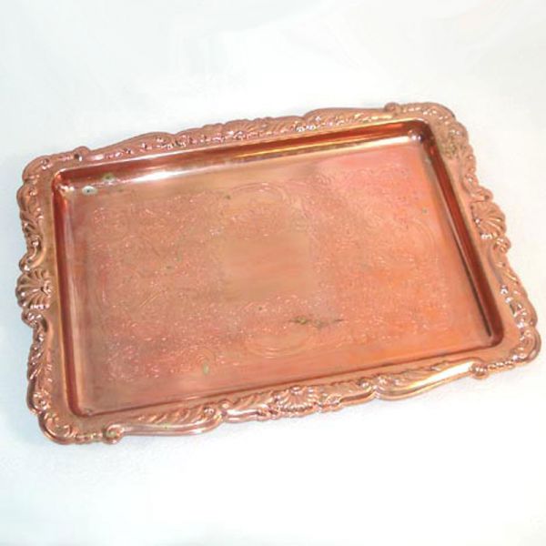 Copper and Glass Relish Serving Tray In Original Box #3