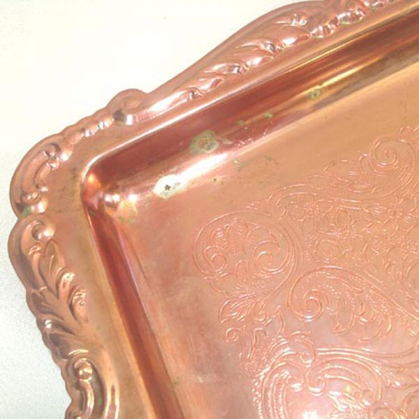 Copper and Glass Relish Serving Tray In Original Box Clearance #4