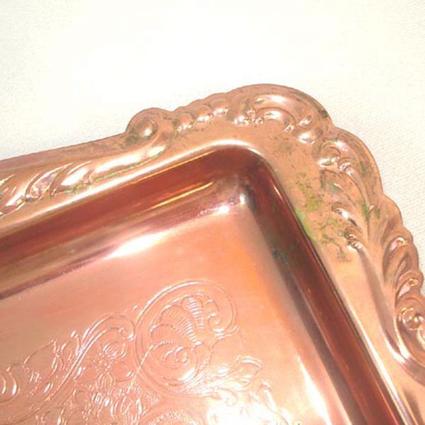 Copper and Glass Relish Serving Tray In Original Box #5