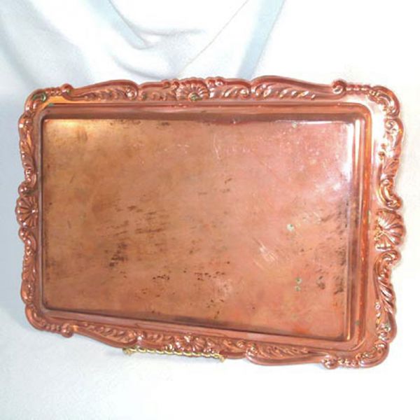Copper and Glass Relish Serving Tray In Original Box #6