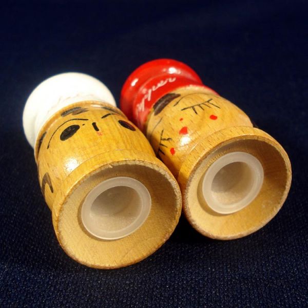Retro Wooden Chefs Salt and Pepper Shakers #3