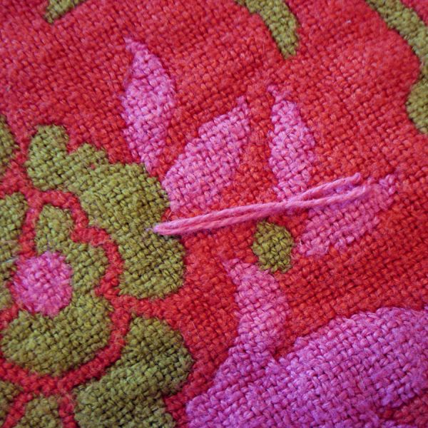 Nettle Creek Romance Queen Bedspread Red Pink Cherubs Clearance #11