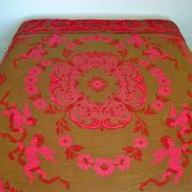 Nettle Creek Romance Queen Bedspread Red Pink Cherubs Clearance