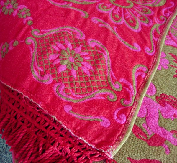 Nettle Creek Romance Queen Bedspread Red Pink Cherubs Clearance #9