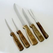 Chicago Cutlery 4 Wood Handle Vintage Kitchen Knives