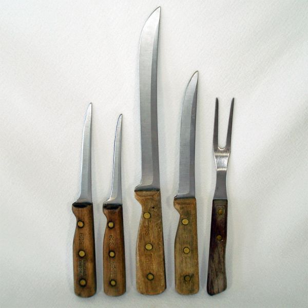 Chicago Cutlery 4 Wood Handle Vintage Kitchen Knives #2