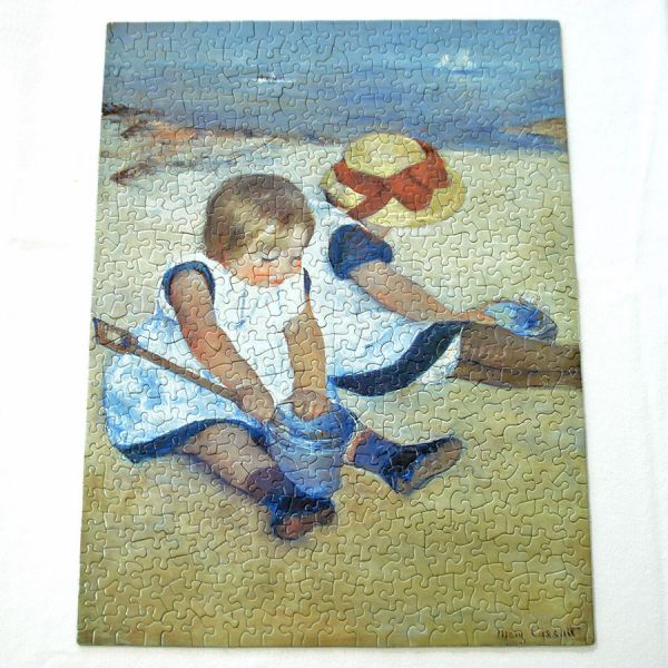 Children Playing on Beach Fine Art Jigsaw Puzzle Complete Clearance #3