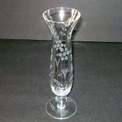 1930s Wheel Cut Glass Bud Vase Clearance