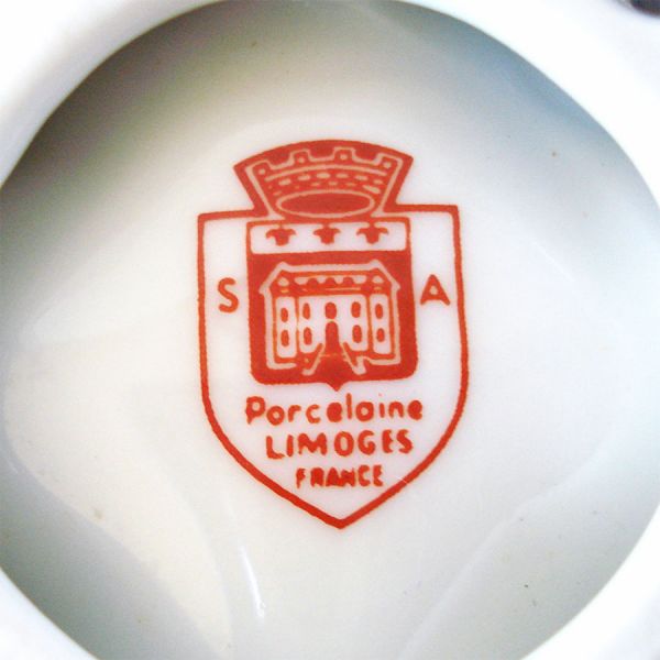 Limoges France Clover Ashtray Romantic Scenes Clearance #3