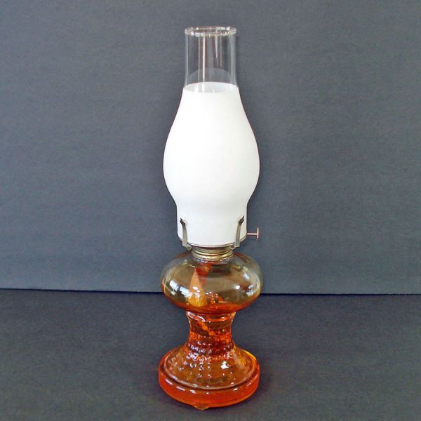 Jeannette Cape Cod Clear Glass 1970s Oil Lamp #2