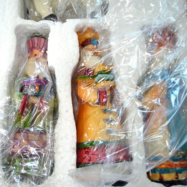 Country Nativity Christmas Figures Set Unused in Box #4