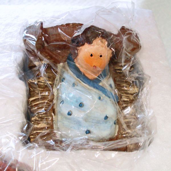 Country Nativity Christmas Figures Set Unused in Box #5