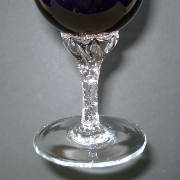 Colony Saturn Indiana Cobalt Blue 6 Wine Goblets #3