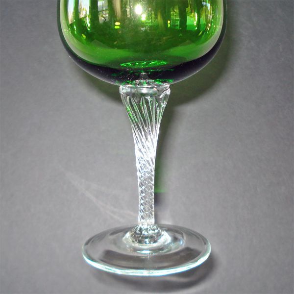 Colony Saturn Indiana 8 Green Water Goblets #3