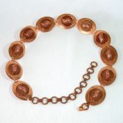 Copper and Goldstone Concho Style Belt Clearance