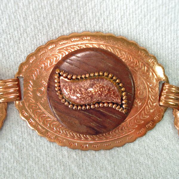 Copper and Goldstone Concho Style Belt Clearance #3
