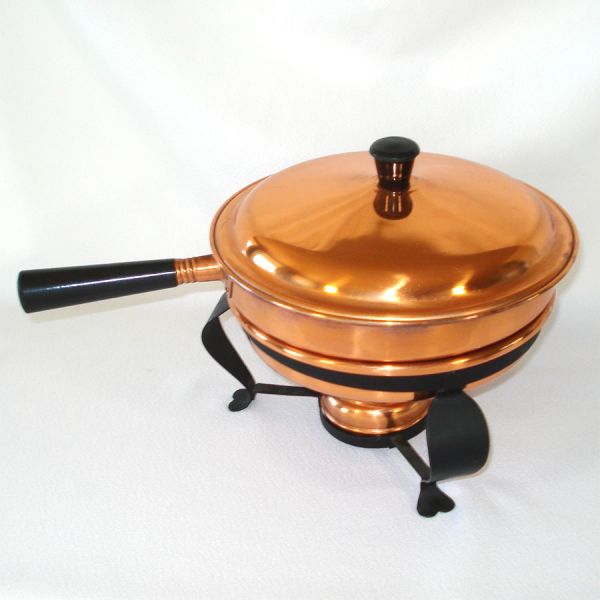 Mid Century Cavalier Copper Chafing Dish #2