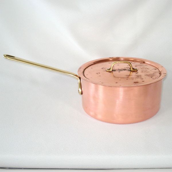 Copper 3 Quart Covered Saucepan #6