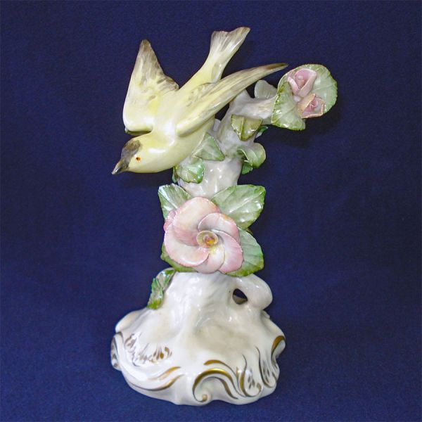 Cordey China Bird on Flowered Tree Figurine