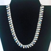 Coro Aurora Borealis Rhinestone and Faux Pearl Necklace Clearance