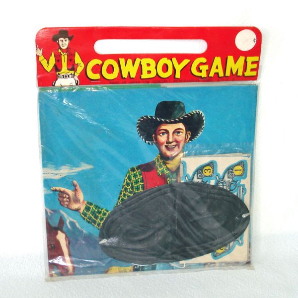 1950s Dimestore Cowboy Game Toy Mint in Package Clearance