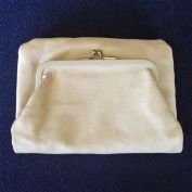 Deerskin Leather Foldover Clutch With Attached Coin Purse