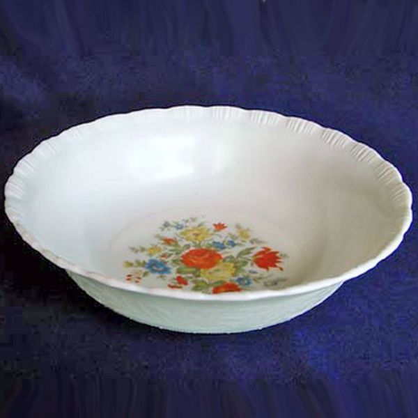 Chinex 1930s Flower Bouquet Serving Vegetable Bowl Clearance #2