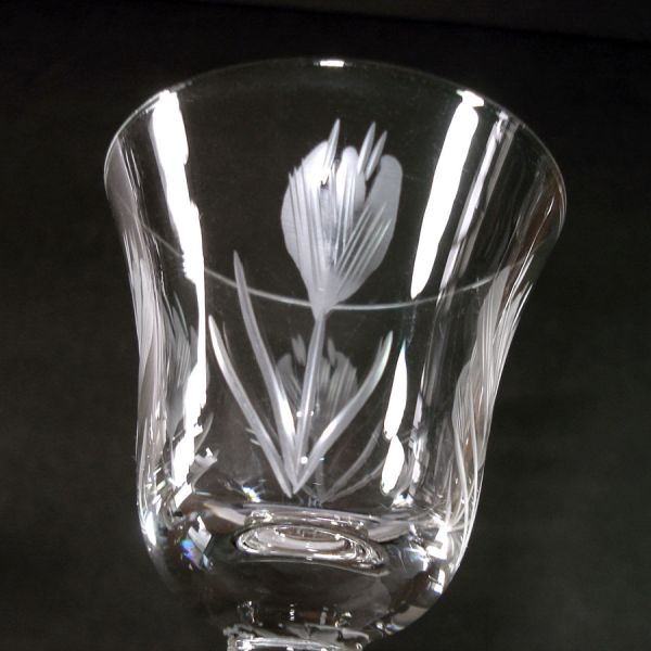 Crocus Etch Liquor Cordial Goblets Set of 8 #4