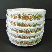 Corning Centura Spice of Life 5 Cereal Soup Bowls