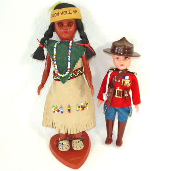 Lot 10 Mid Century Ethnic, Souvenir, International Dolls #3