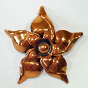 Double Layer Copper Star Flower Brooch Pin Clearance