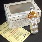 Curly Gold Haired Angel Inge Glass Christmas Ornament Mint in Box