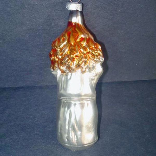 Curly Gold Haired Angel Inge Glass Christmas Ornament Mint in Box #3