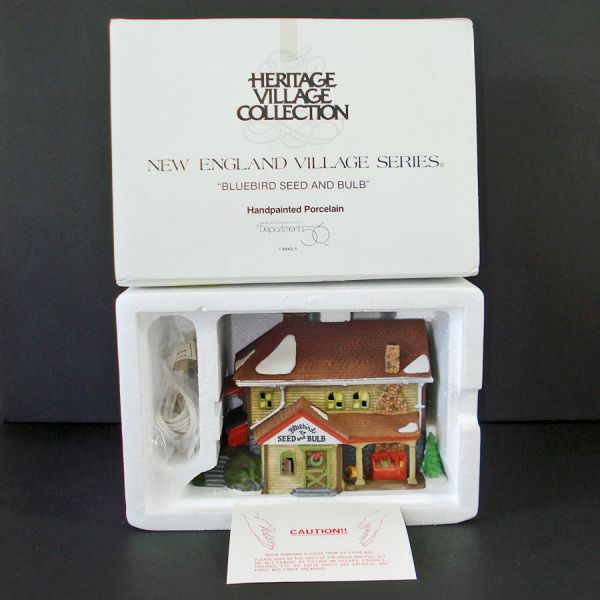 Bluebird Seed Bulb Dept 56 Christmas Village House Mint In Box