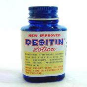 2 Desitin Lotion Vintage Sample Medicine Bottles With Contents