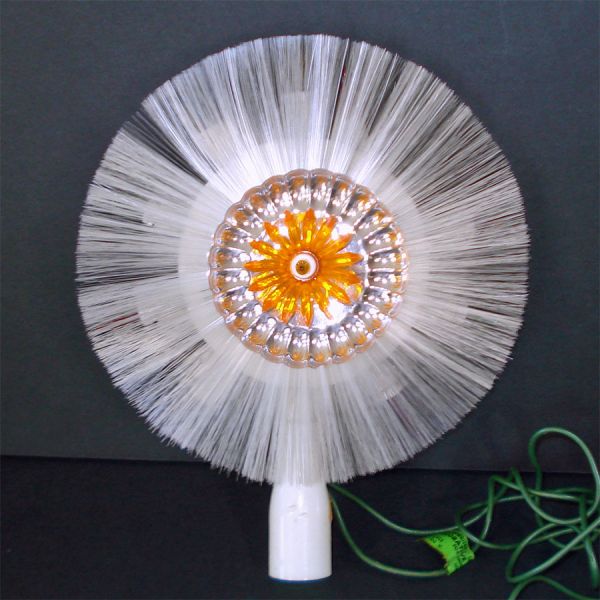 Doubl Glo Fiber Optic Lighted Halo Christmas Tree Topper In Box #2