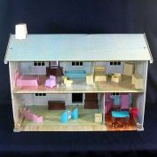 Wolverine Tin Litho 2 Story Dollhouse With Furniture Clearance