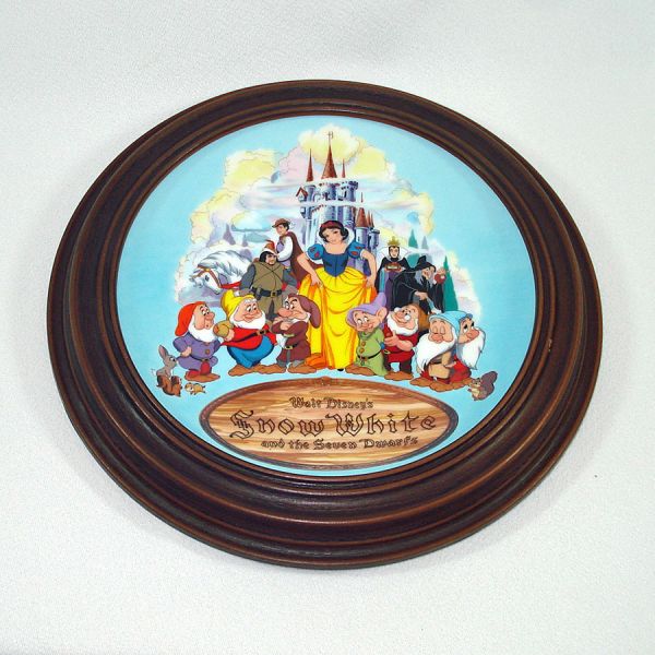 Disney Snow White 1987 Framed Collector Plate Clearance #2