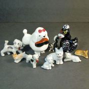 Assortment of 10 Ceramic 1950s Dimestore Dog Figurines